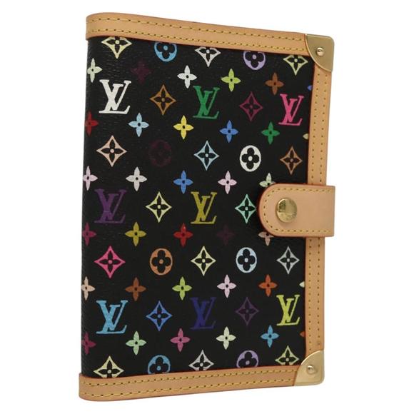 LOUIS VUITTON Multicolor Agenda PM Day Planner Cover Black R21076 LV Auth KD350V - Picture 1 of 16